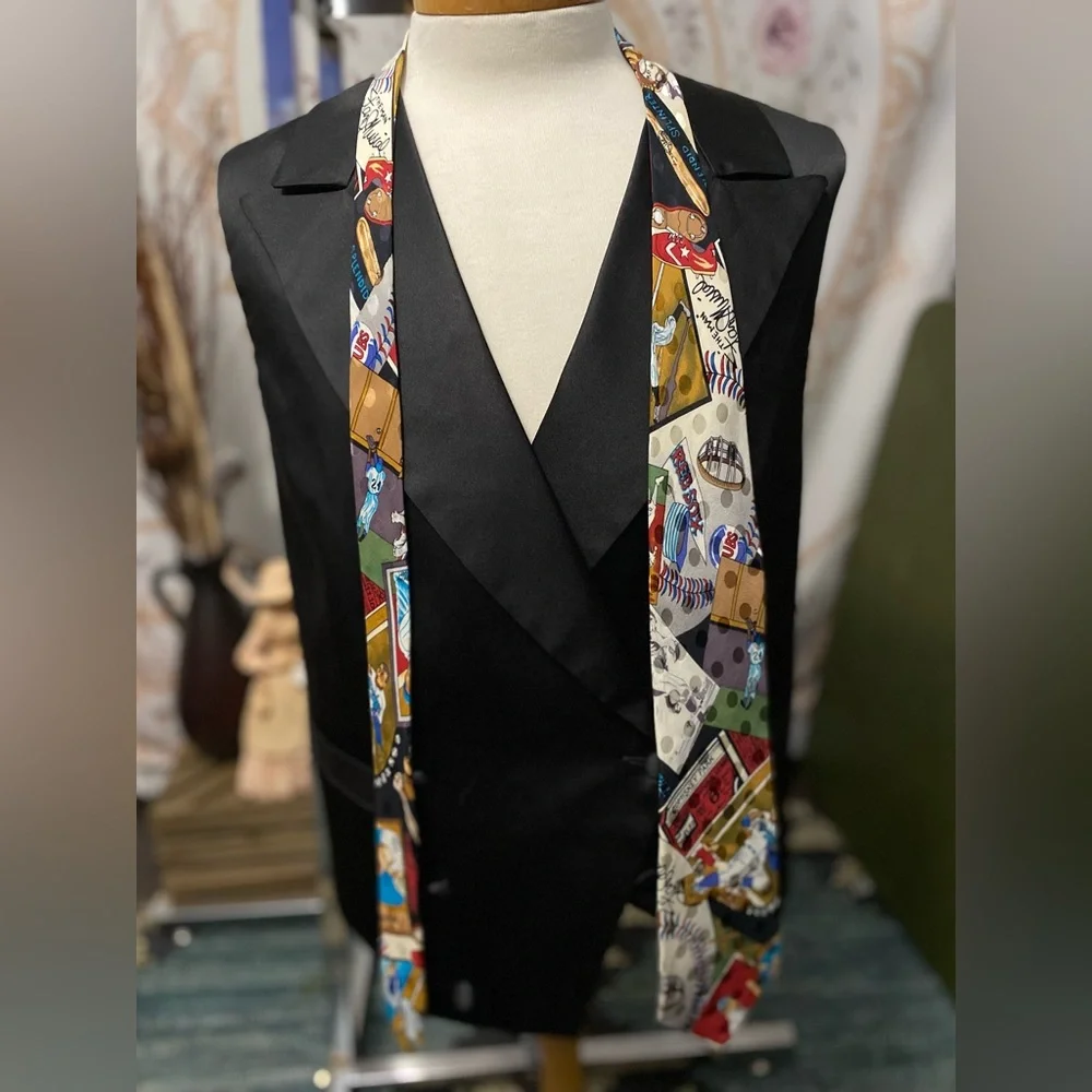 Vintage Nicole Miller 1991 Major League Collection Tie